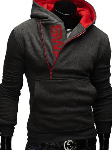 Men's Hoodie Zipper Pocket Polka Pot Print Hoodie Sweatshirt Sport Outdoor Casual Everyday Hoodie Slim Fit Sweatshirt Zen fit plus