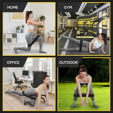 3PCS Fitness Rubber Band Elastic Yoga Resistance Bands Set Hip Circle Expander Bands Gym Fitness Booty Band Home Workout Zen fit plus