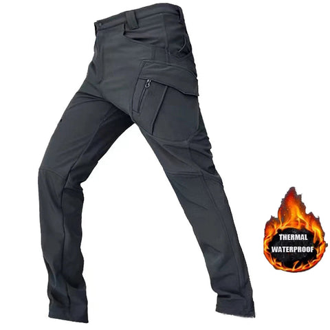 Men's City Cargo Autumn Winter Fleece Softshell Hiking Pants Fishing Climbing Trekking Casual Hunting Camping Trousers M-5XL Zen fit plus