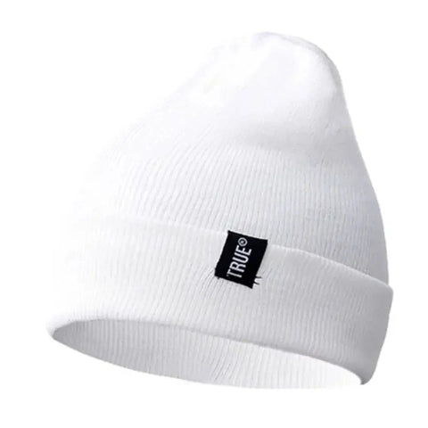 Letter True 10 Colors Casual Beanies for Men Women Fashion Knitted Winter Hat Solid Hip-hop Skullies Hat Bonnet Unisex Cap Zen Fit Plus