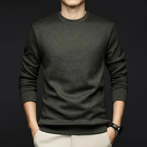 Top Grade Wool+Mulberry Silk New Brand Casual Fashion Street Crewneck Pullover Velvet Hoodies Sweatshirts Men's Clothing Zen Fit Plus