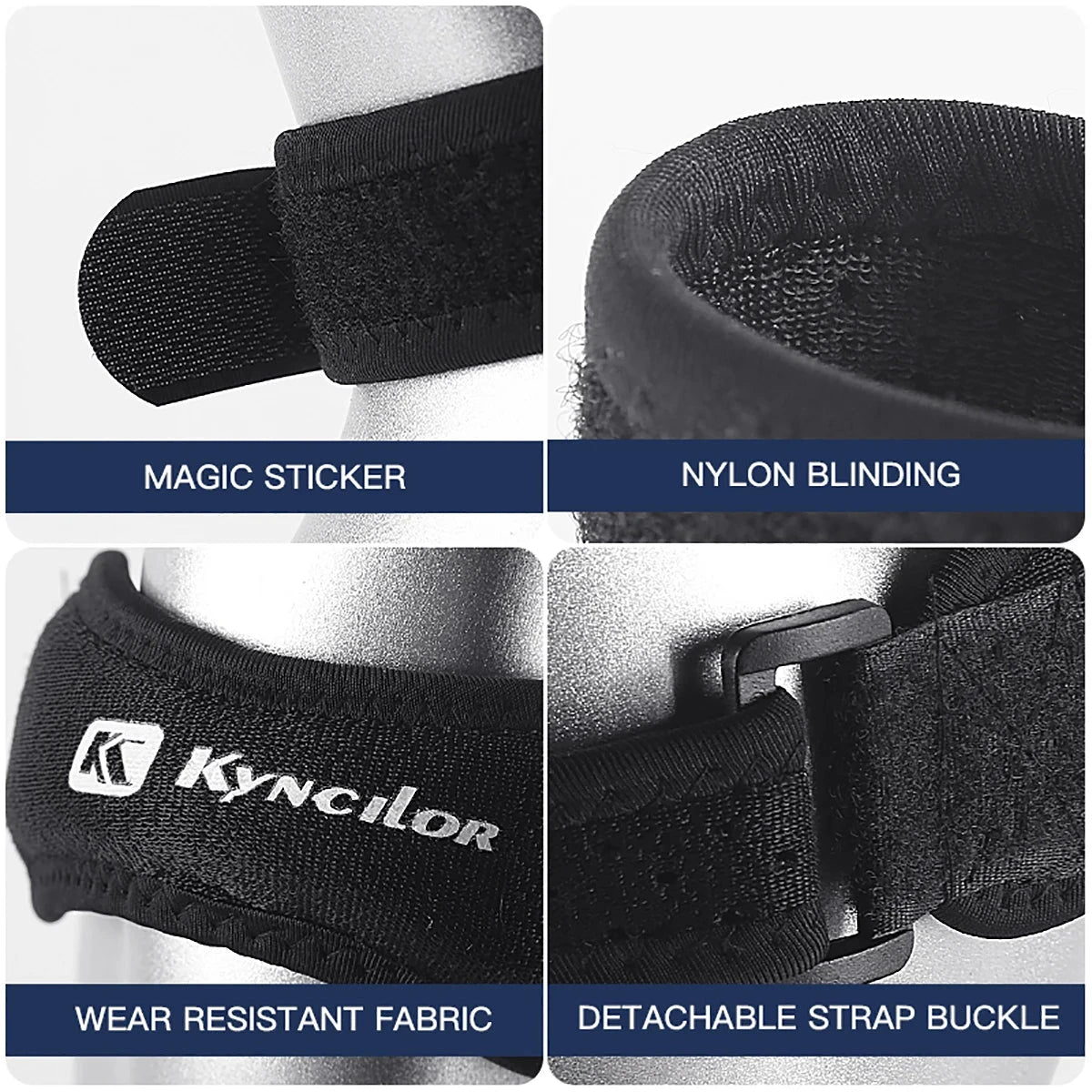 1PC Patella Kneecap Band Adjustable Silica Gel Knee Tendon Strap Protector Knee Pad Running Sports Cycling Gym Knee Support Zen Fit Plus