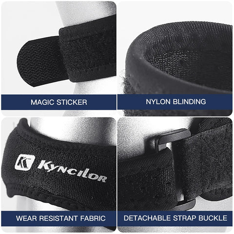 1PC Patella Kneecap Band Adjustable Silica Gel Knee Tendon Strap Protector Knee Pad Running Sports Cycling Gym Knee Support Zen Fit Plus