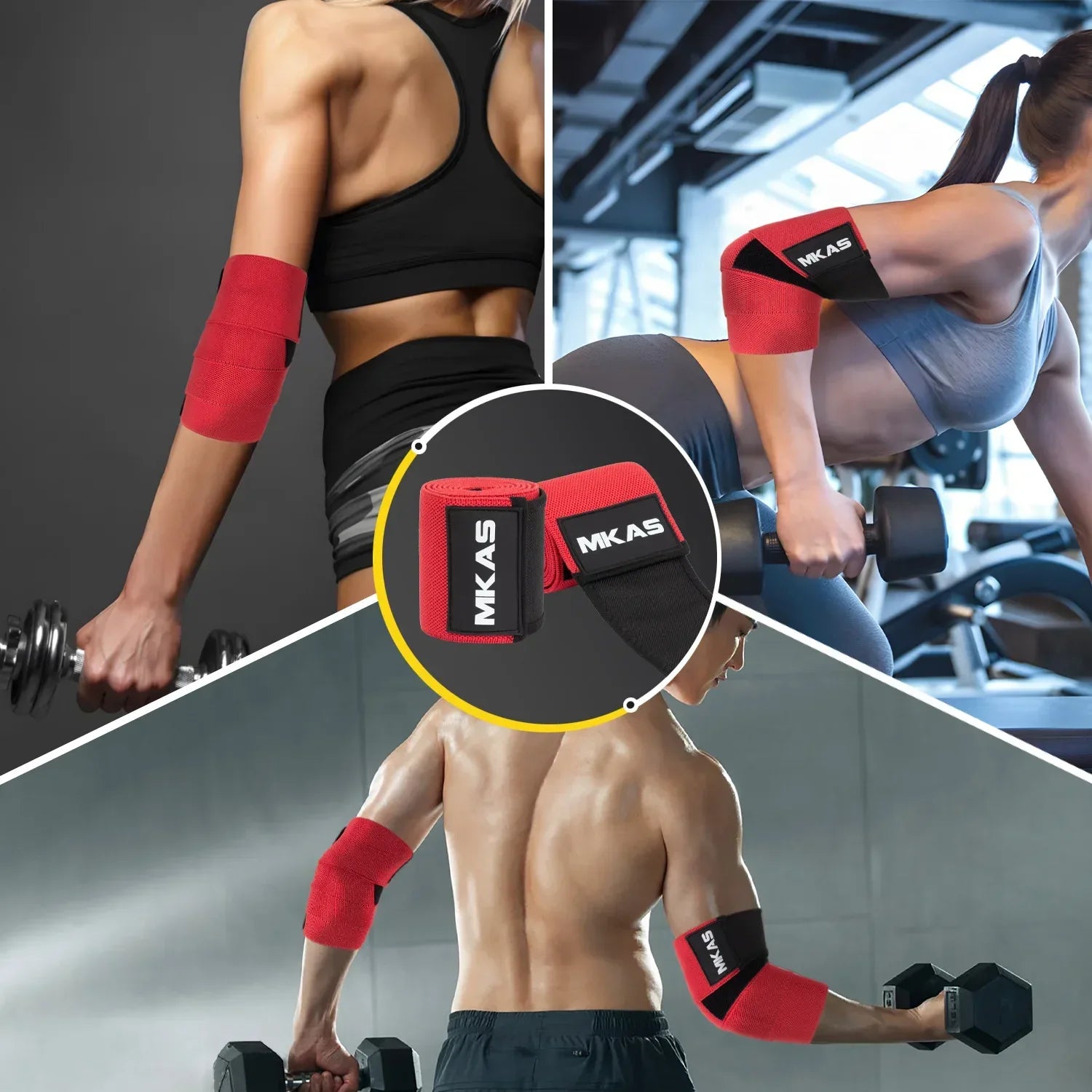 Elbow Straps for Weight Lifting Gym Fitness Elbow Wraps Powerlifting Elbow Support Crossfit Deadlift Workout Protector - Zen Fit Plus
