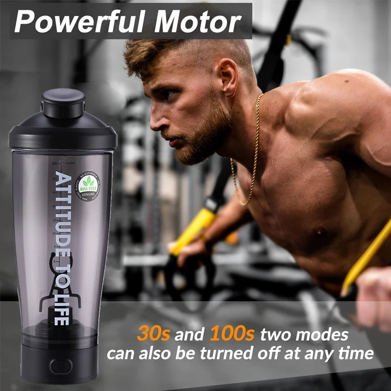 Electric Protein Shaker Bottle, USB Rechargeable Blender Bottles, BPA Free, Tritan Portable Blender Cup, 650ml Zen fit plus