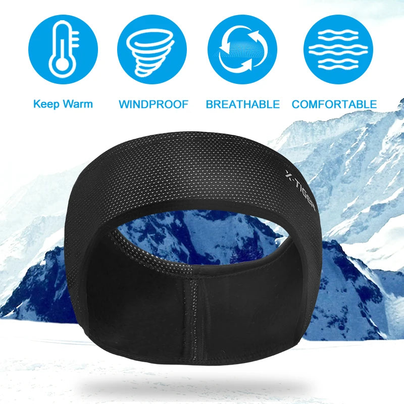 X-TIGER Outdoor Sports Cycling Headwear Winter Windproof Cycling Headband Cap Keep Warm Fleece Bike Equipment Ear Warmer Zen fit plus