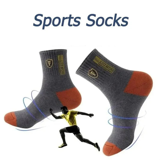 Hot sale Men's Sports Socks 5 Pairs Summer Casual Sweat Absorbent Comfortable Thin Breathable Middle Tube Basketball Socks Zen fit plus