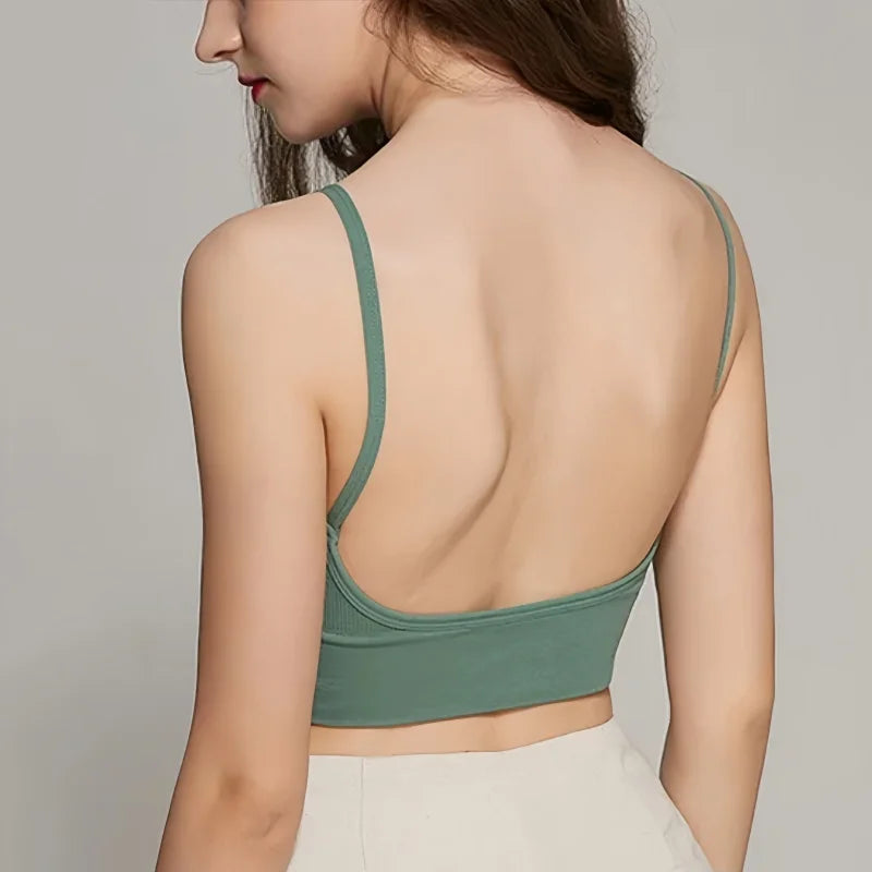 Women Sexy Crop Tops Tube Top Bra Female Streetwear Sleeveless Camis Seamless Sport Lingerie Tee Crop Top Bandeau Top Tanks Zen fit plus