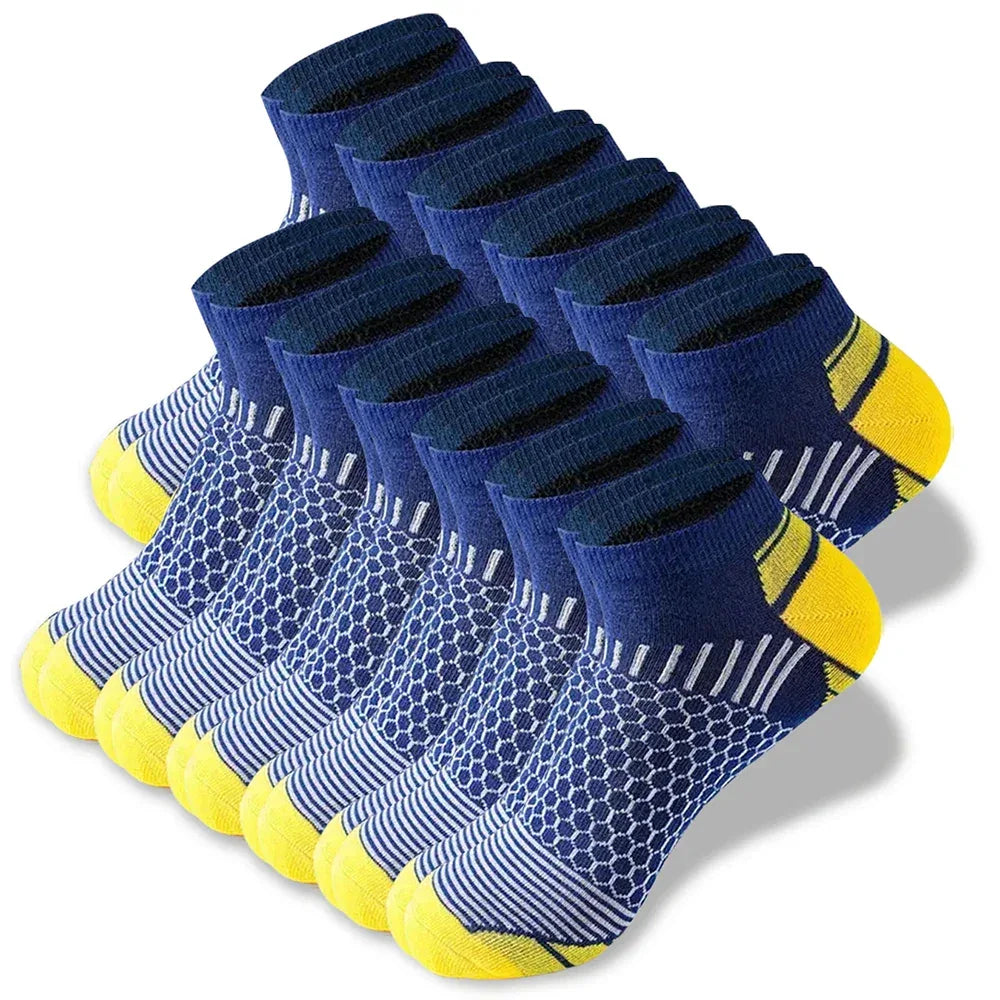 6/12 Pairs Colorful Men's Low Tub Socks Fashion Comfortable Autumn Classic Black Business Sock High-quality Men's Short Socks - Zen Fit Plus