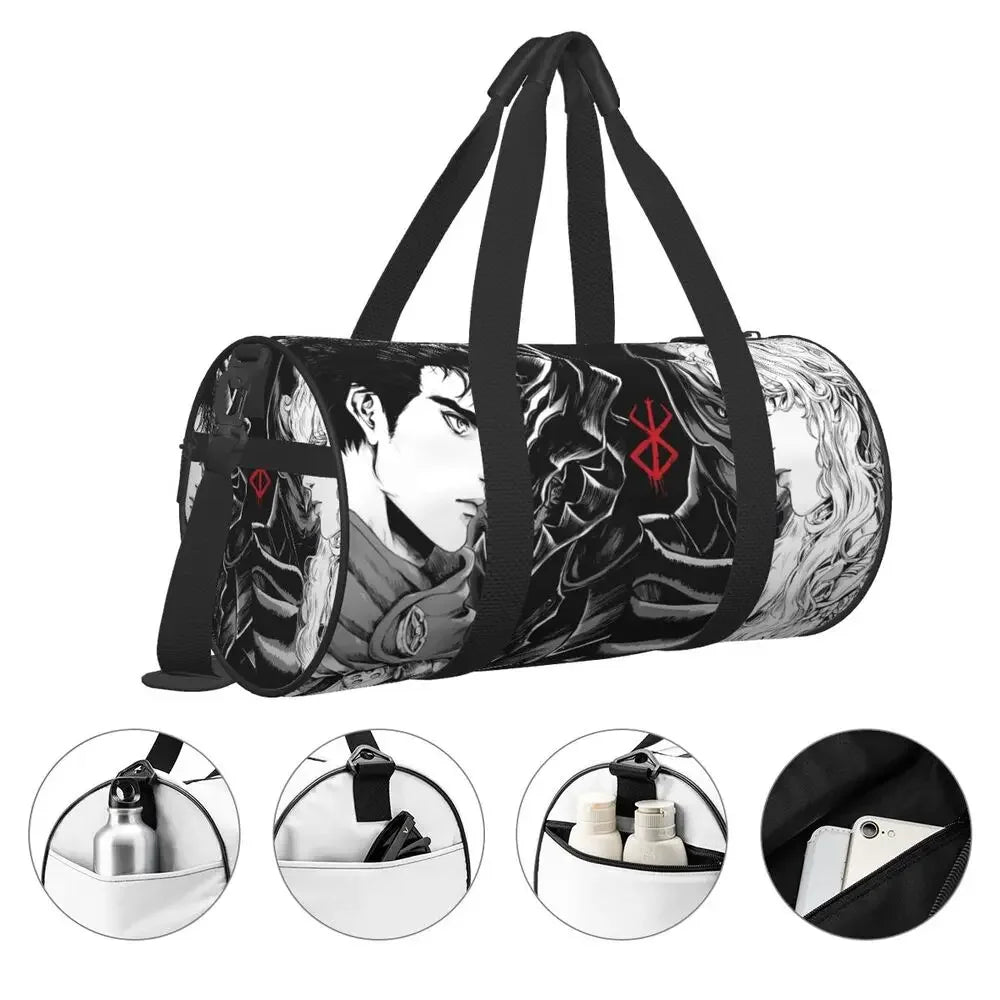 Japanese Anime Bereserk Printed Sports Bags Fashion Cool Training Gym Bag Large Cute Handbags Couple Design Outdoor Fitness Bag - Zen Fit Plus