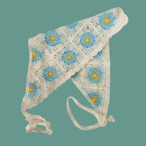 Elegant Knitted Triangle Scarf Headband for Women Fashion Girl strawberry Versatile pattern Hair Band Hair Accessory Zen Fit Plus