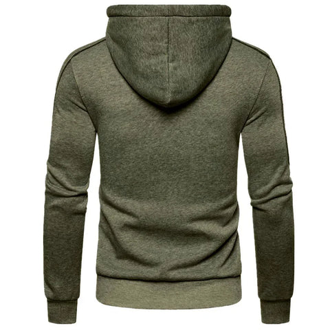 Men's Hoodie Black White Army Green Red Hooded Color Block Fleece Cool Casual Winter Clothing Apparel Hoodies Sweatshirts - Zen Fit Plus