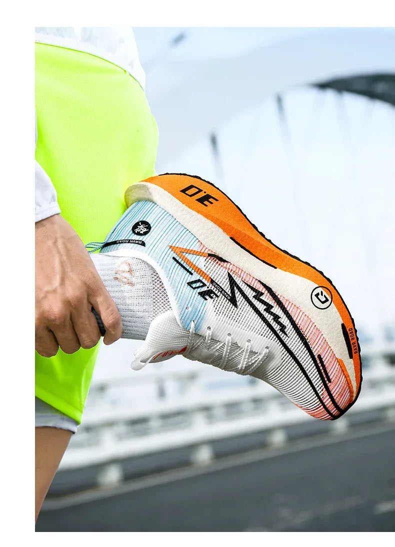 Men's Carbon Board Sneakers Anti-slip Cushioned Comfortable Racing Training Running Shoes Mesh Tennis Shoes Casual for Women - Zen Fit Plus