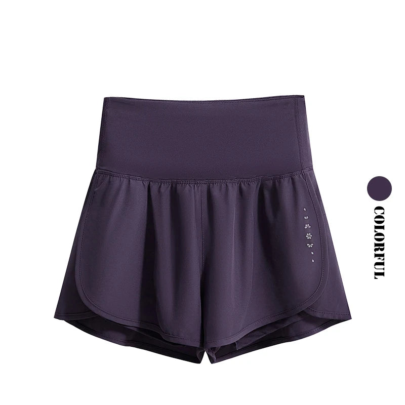 DRUR Running Short Women Gym Shorts 2 in 1Elastic Waist Shorts With Pocket Female Tennis Sportswear Fitness Clothes Jogger Pant Zen fit plus