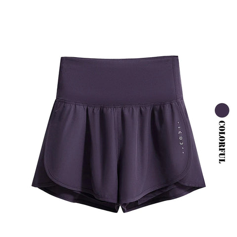 DRUR Running Short Women Gym Shorts 2 in 1Elastic Waist Shorts With Pocket Female Tennis Sportswear Fitness Clothes Jogger Pant Zen fit plus