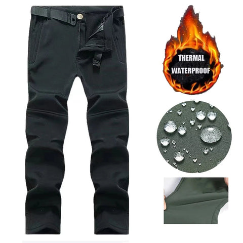 Men's City Cargo Autumn Winter Fleece Softshell Hiking Pants Fishing Climbing Trekking Casual Hunting Camping Trousers M-5XL Zen fit plus