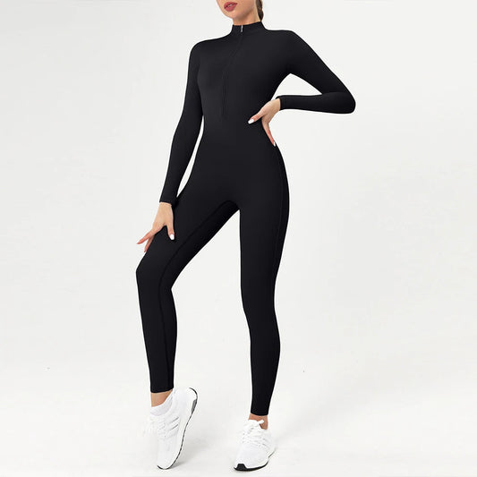 Summer Zipper Workout Jumpsuit Sports Overalls Women Gym Clothing Running Fitness Suits Gym Tracksuit Short Sportswear Yoga Set Zen fit plus