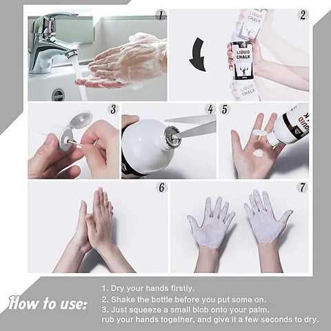 50ml/100ml Liquid Chalk Sweat-Resistant Workout Magnesium Powder Anti-slip Cream Grip Weight Lifting Climbing Gym Sports Chalk - Zen Fit Plus