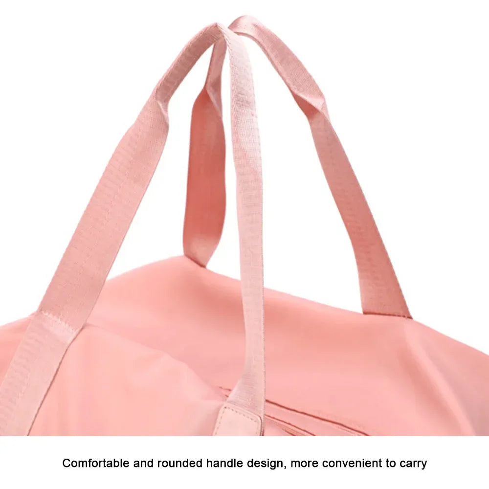 Women Gym Sports Bag Waterproof Swimming Yoga Mat Pink Weekend Travel Duffle Bags for Women Sport Fitness Shoulder Handbag - Zen Fit Plus