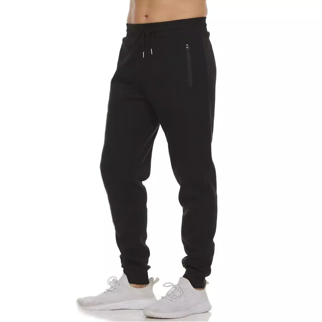 Unisex Sweatpants Side Zipper Pockets Men Joggers Track Pants Elastic Waist Sport Casual Trousers Baggy Fitness Gym Clothing Zen fit plus