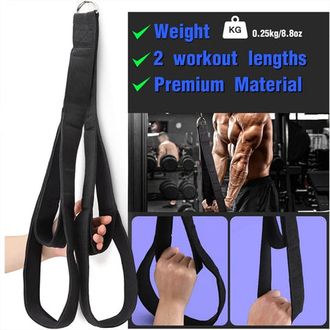 1 PC Fitness Tricep Rope Pull Down Workout Tricep Rope Cable Attachment Strength Zen fit plus