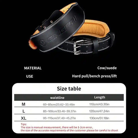 10cm Width Fitness Leather Belt Squat Hard Pull Waist Training Sports Waist Protective Gear Weightlifting Fast Buckle Belt Zen Fit Plus