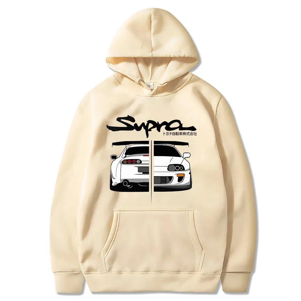 Initial D Supra Hoodies For Men And Women, Manga Print Loose Casual Sweatshirt, Long Sleeve, Japanese Style, Spring Autumn S-3xl Zen fit plus