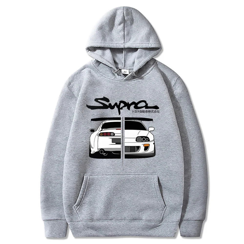 Initial D Supra Hoodies For Men And Women, Manga Print Loose Casual Sweatshirt, Long Sleeve, Japanese Style, Spring Autumn S-3xl Zen fit plus