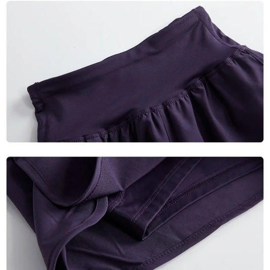 DRUR Running Short Women Gym Shorts 2 in 1Elastic Waist Shorts With Pocket Female Tennis Sportswear Fitness Clothes Jogger Pant Zen fit plus