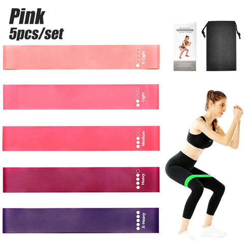 5Pcs Resistance Band Set for Men and Women 5 Elastic Bands with Different Resistance Levels for Long Workouts In The Home & Gym Zen fit plus