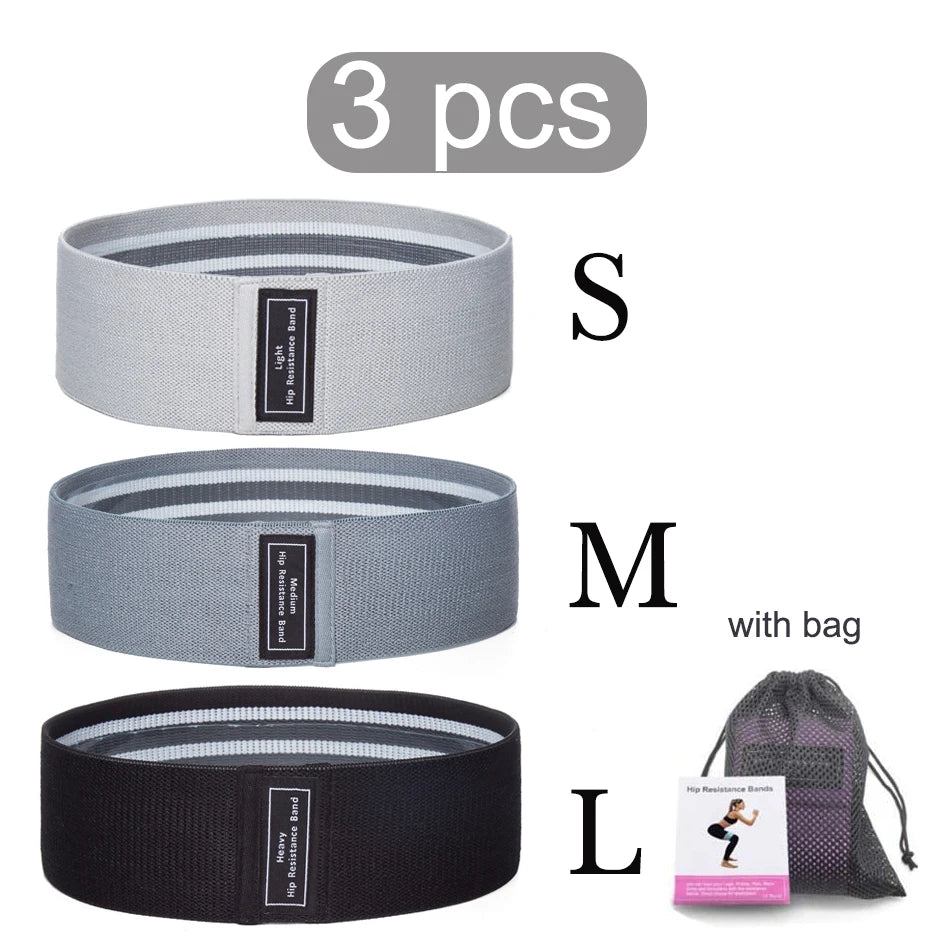 WOSWEIR 1/2/3PCS Elastic Rubber Bands Set for Women Men Fitness Gym Home Resistance Booties Band Hip Circle Expander Workout Zen fit plus