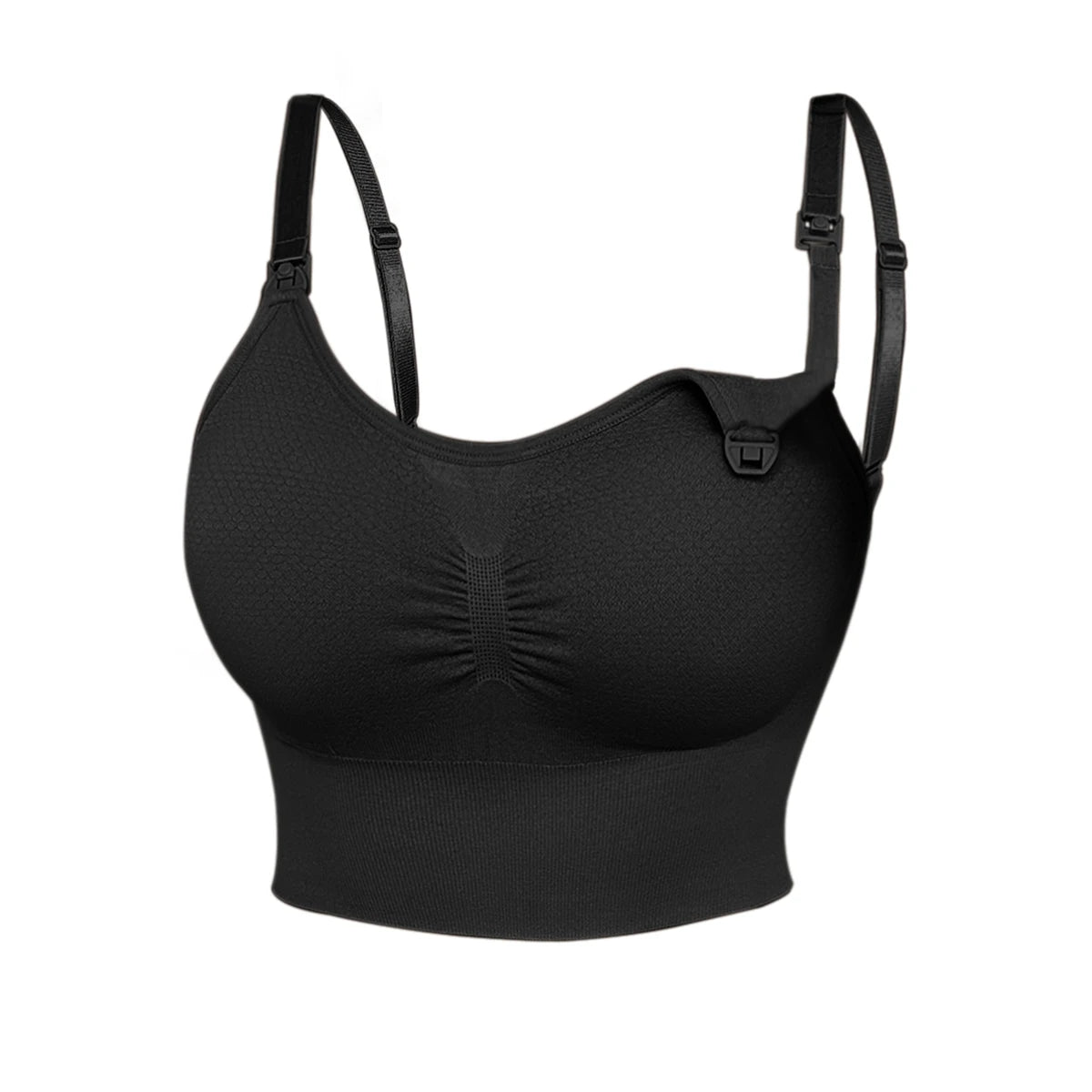 High Quality Women'S Nude Nursing Bra With Wireless Hooks Detachable Padding Comfortable Top Foldable Nursing Bra Zen Fit Plus
