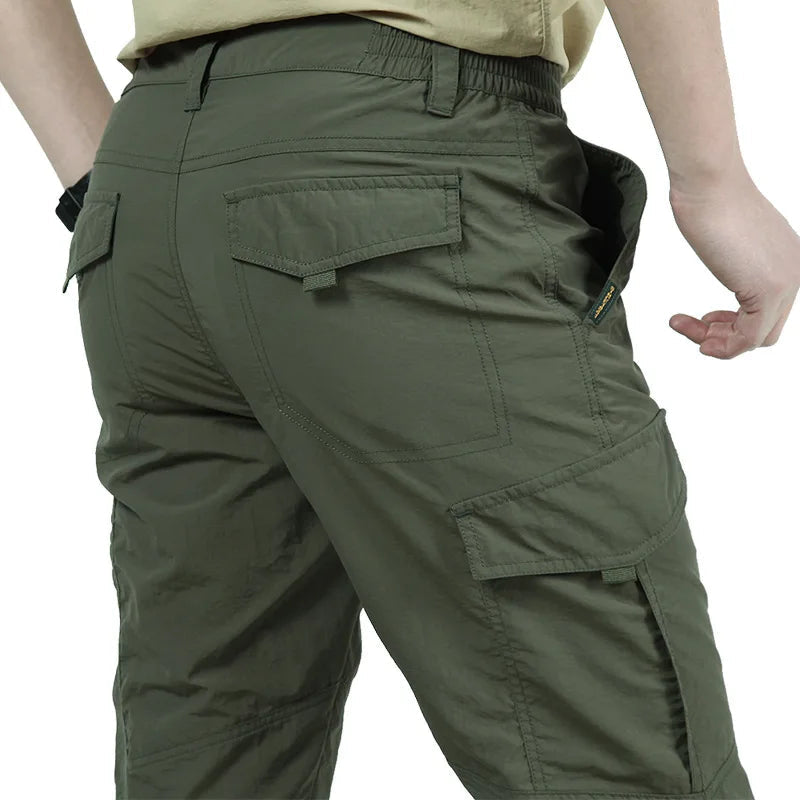 Men's Summer Tactical Cargo Pants Lightweight Casual Waterproof Trousers Casual Pants Wear-resisting Multi-pocket Outdoor Hiking Zen fit plus