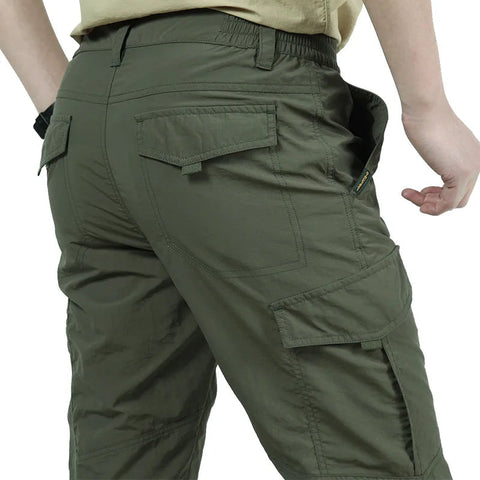 Men's Summer Tactical Cargo Pants Lightweight Casual Waterproof Trousers Casual Pants Wear-resisting Multi-pocket Outdoor Hiking Zen fit plus