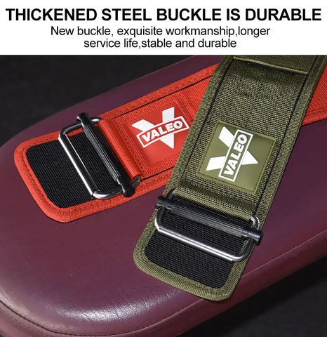 GOBYGO 1Pcs Fitness Weightlifting Belt Squat Pull-Up Gym Strength Lifting Adjustable Lumbar Support Metal Buckle Cross Training - Zen Fit Plus