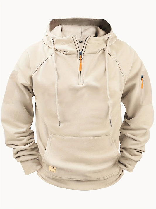 New Multi Pocket Zipper Fleece Dropped Shoulder Hooded Sweatshirt Men's Women's Plus Size Loose Pullover Fashion Sweatshirt Zen fit plus