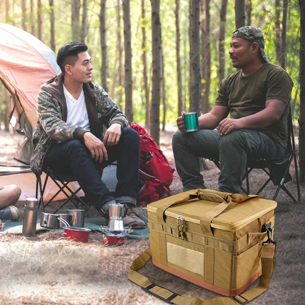 30L Camping Cooking Utensil Organizer Large Capacity Car Trunk Storage Bag Detachable Multifunctional Camping Stove Storage Case - Zen Fit Plus