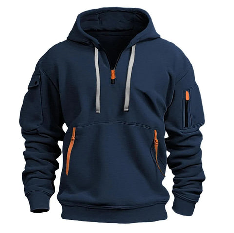 2024 New Multi Pocket Zipper Fleece Hooded Casual Shirt for Men and Women Plus Size Loose Pullover Fashion Sweatshirt top Zen Fit Plus