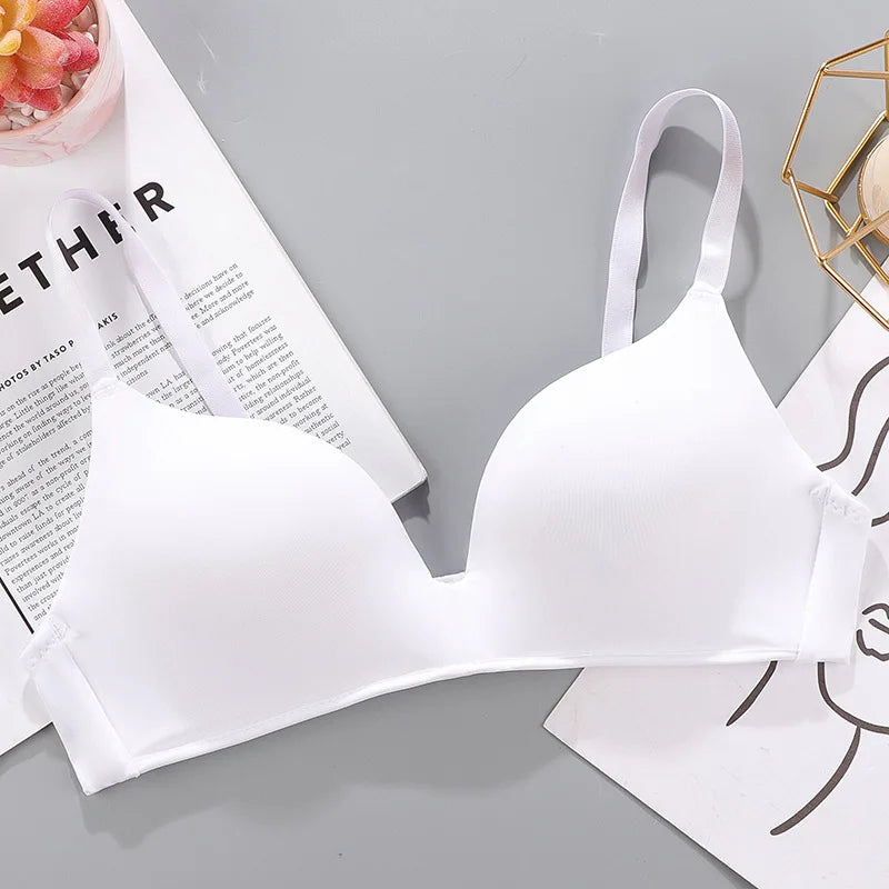 Women Seamless Bra Sexy No Wire Push Up Underwear Girls Students Breathable Thin 10 Colors Bras Female's Bra Breathable Gathered Zen fit plus