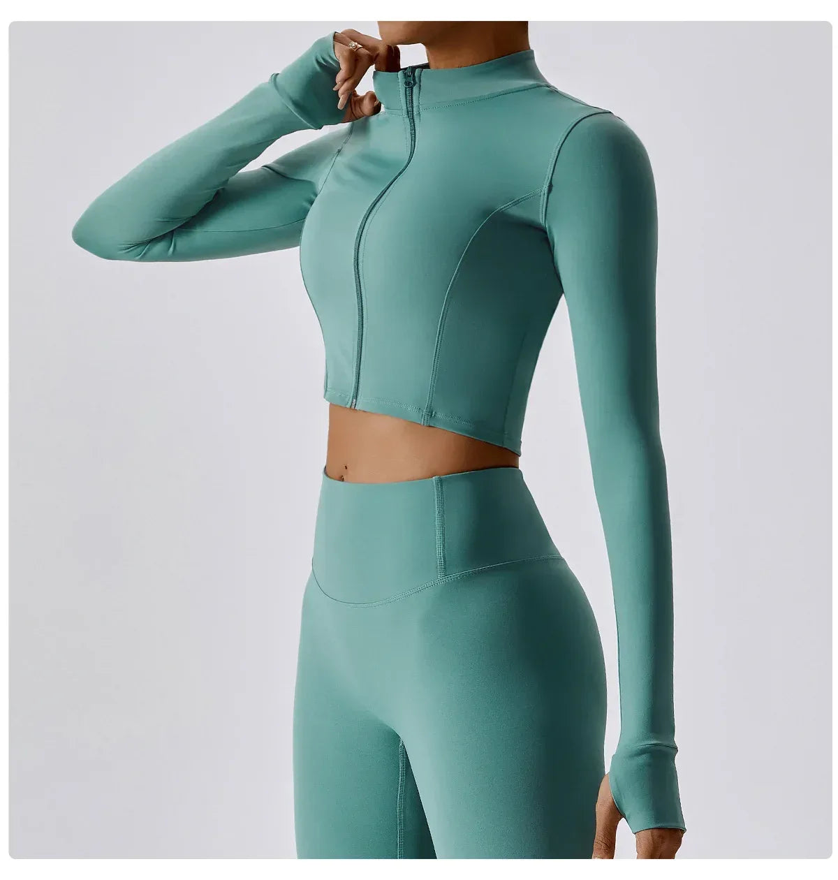 Hearuisavy Autumn Elasticity Yoga Jacket Outdoor Running Sports Jacket Female Gym Zipper Tight Fitting Jacket Women Sportswear - Zen Fit Plus