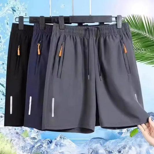 Sports Shorts Man Summer Ice Silk Beach Pants Casual Loose Thin Basketball Running Gym Clothing Shorts Sweat Wicking Hygroscopic Zen fit plus