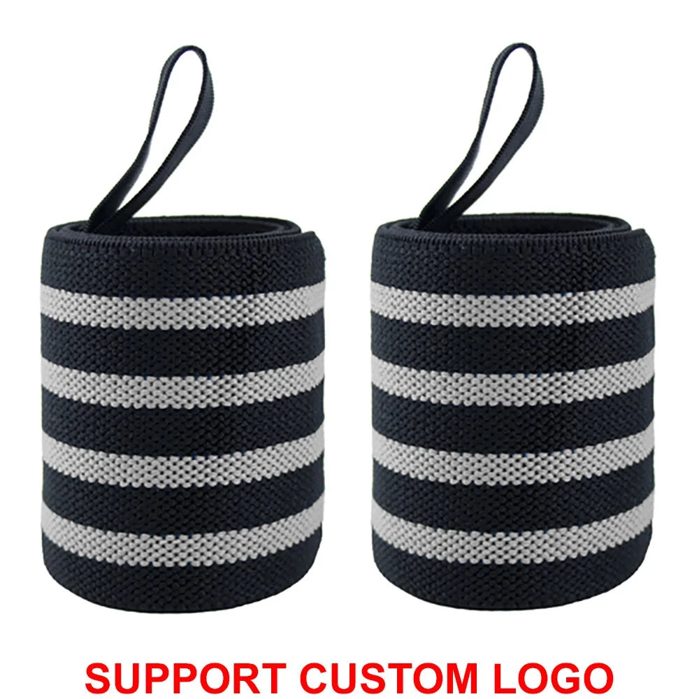 1 Pair Wristband Wrist Support Brace Straps Extra Strength Weight Lifting Wrist Wraps Bandage Fitness Gym Training Custom Logo Zen Fit Plus