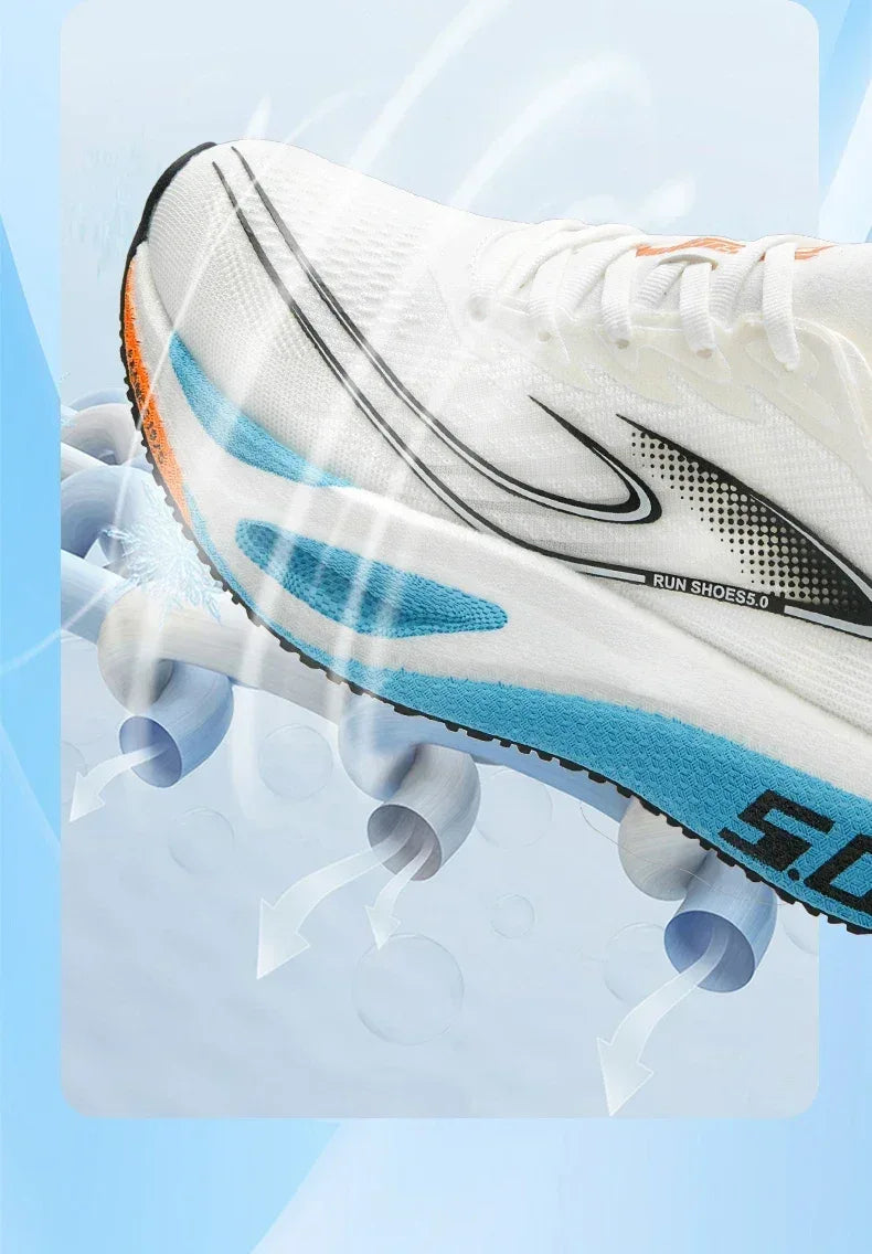 Unisex 2025 Full Carbon Plate Running Shoes Professional Marathon Racing Lightweight Bounce Cushion Breathable Sports Sneakers - Zen Fit Plus