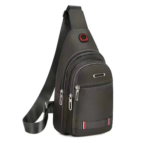 Waterproof Black Chest Shoulder Bag Men's Oxford Cloth Sling Small Backpack Large Capacity Crossbody Daypack Satchel Bag Women Zen fit plus