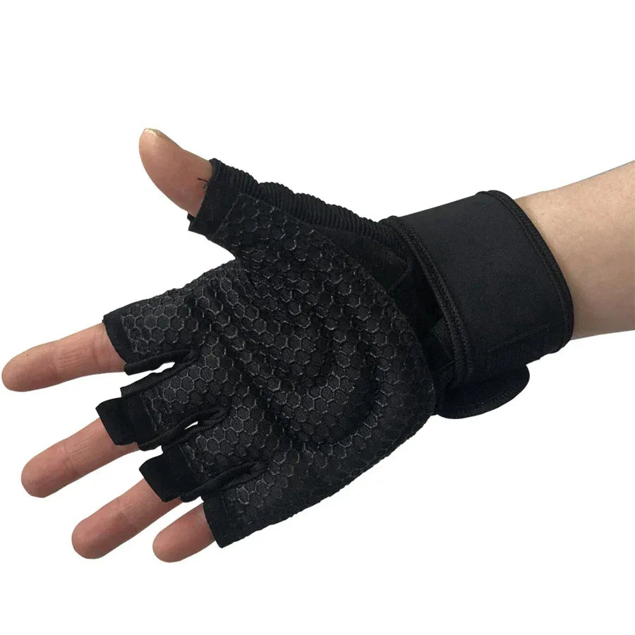 Workout Gloves for Men Women Half Finger Glove with Wrist Wrap for Sport Weight Lifting Training Bicycle Motorcyclist Gym Glove - Zen Fit Plus