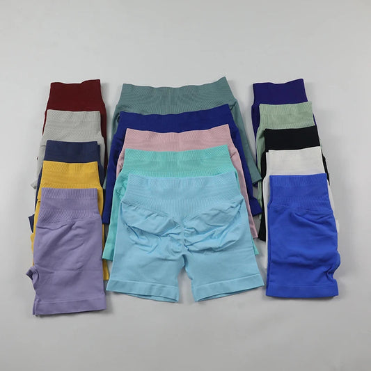 Impact Shorts Low Ribbed Waist Band Yoga Shorts Seamless Scrunch Bum Workout Gym Shorts Booty Hight Stretch Running Shorts Zen fit plus