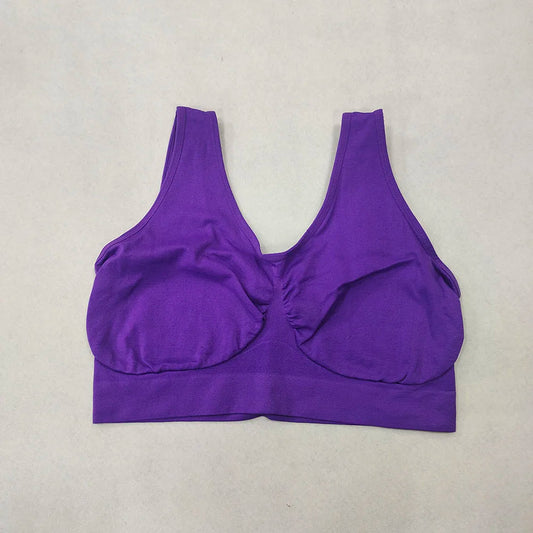 unlined Seamless Bra Vest Women sleep Underwear yoga sports Brassiere Big Size Top no sponge insert pad Bralette Zen fit plus