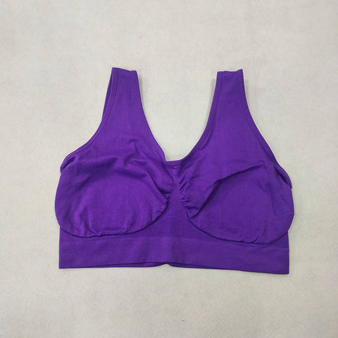 unlined Seamless Bra Vest Women sleep Underwear yoga sports Brassiere Big Size Top no sponge insert pad Bralette Zen fit plus