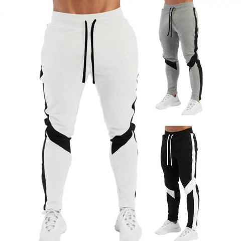 New Men's Autumn and Winter Casual Color Matching Trousers Korean Style Clothes Fashionable Sports and Fitness Pants Hiking Gym Zen fit plus