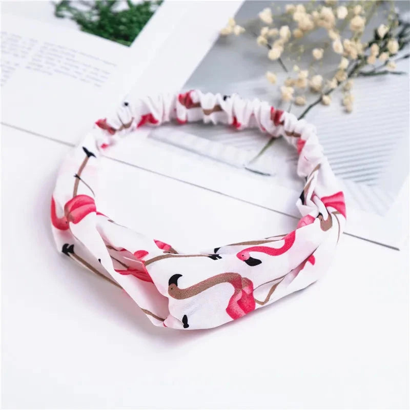 Fashion Women Girls Summer Bohemian Hair Bands Print Headbands Vintage Cross Turban Bandage Bandanas HairBands Hair Accessories Zen Fit Plus